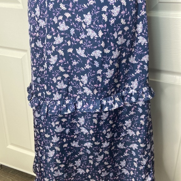 DH New York Floral Puff Sleeve Ruffle Midi Dress - Picture 4 of 7